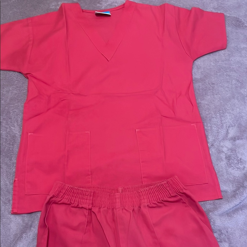 Red Scrub Set